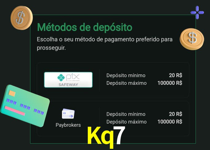 O cassino Kq7 oferece uma grande variedade de métodos de pagamento